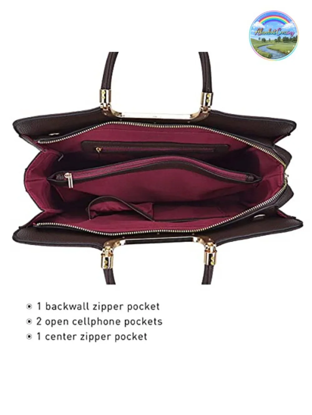 Vegan PU Pebbled Leather Satchel Tote with Matching Wallet Shoulder Bag